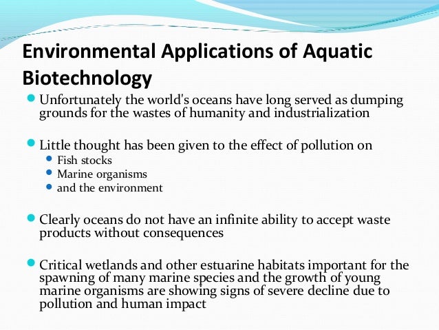 Opportunities for Environmental Application of Marine Biotechnology